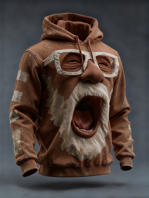 Men's Christmas Funny Santa Claus 3D Print Casual Hoodie