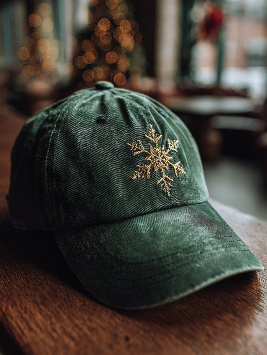Men's Snowflake Graphic Print Hats