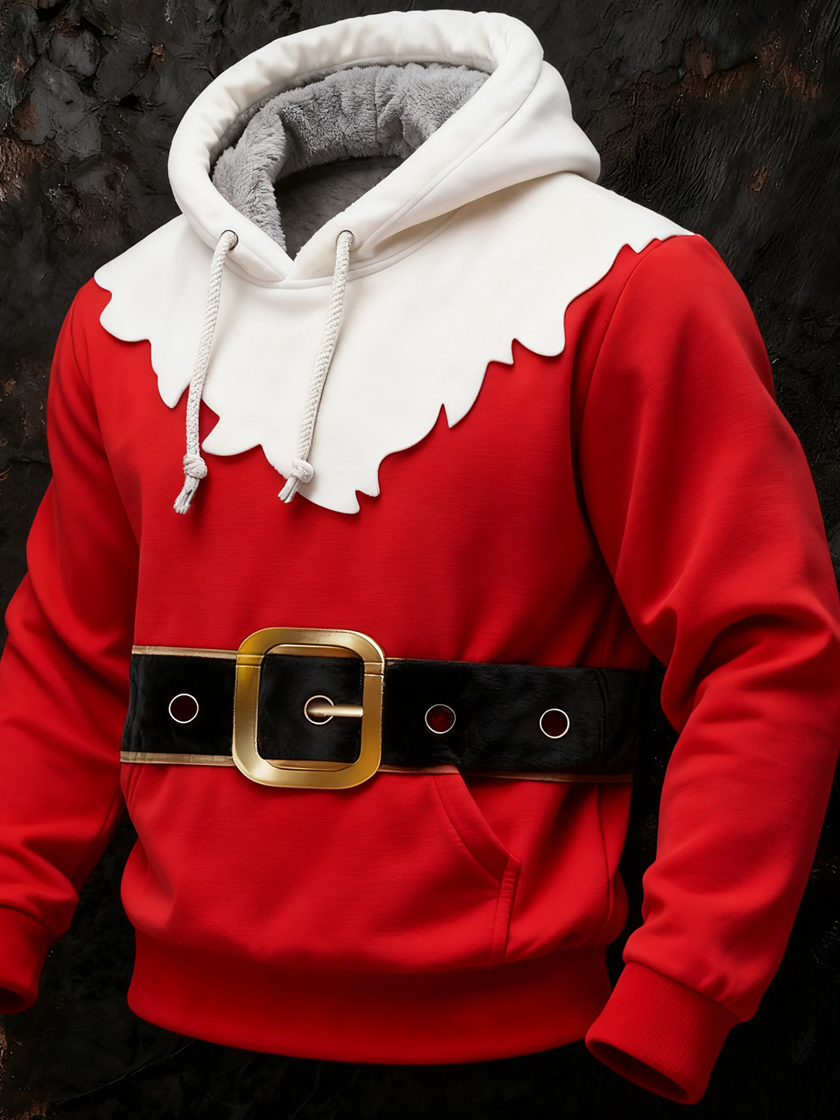 Men's Christmas Costume Print Warm Hoodie