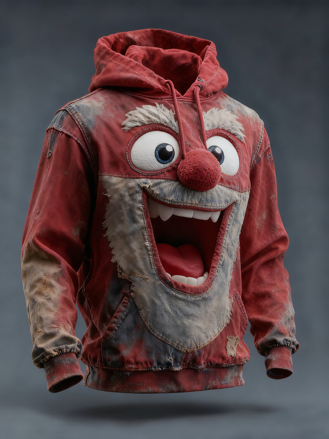 Men's Christmas Santa Claus Art Print Casual Hoodie