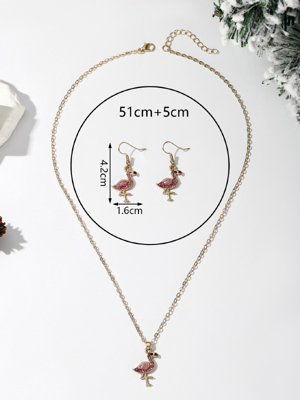 Christmas Elements Snowflake Socks Snowman Tree Pendant Earrings Necklace Jewelry Set