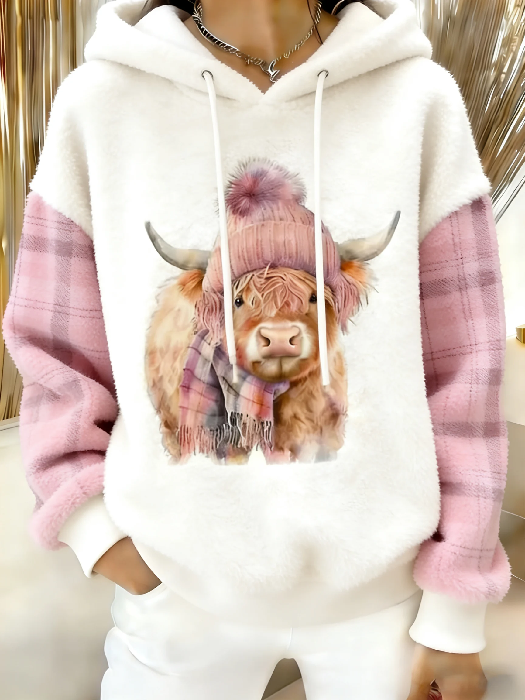 ❤️Buy 3 Get 12% OFF❤️Women's Highland Cow Print Flannel Sweatshirt