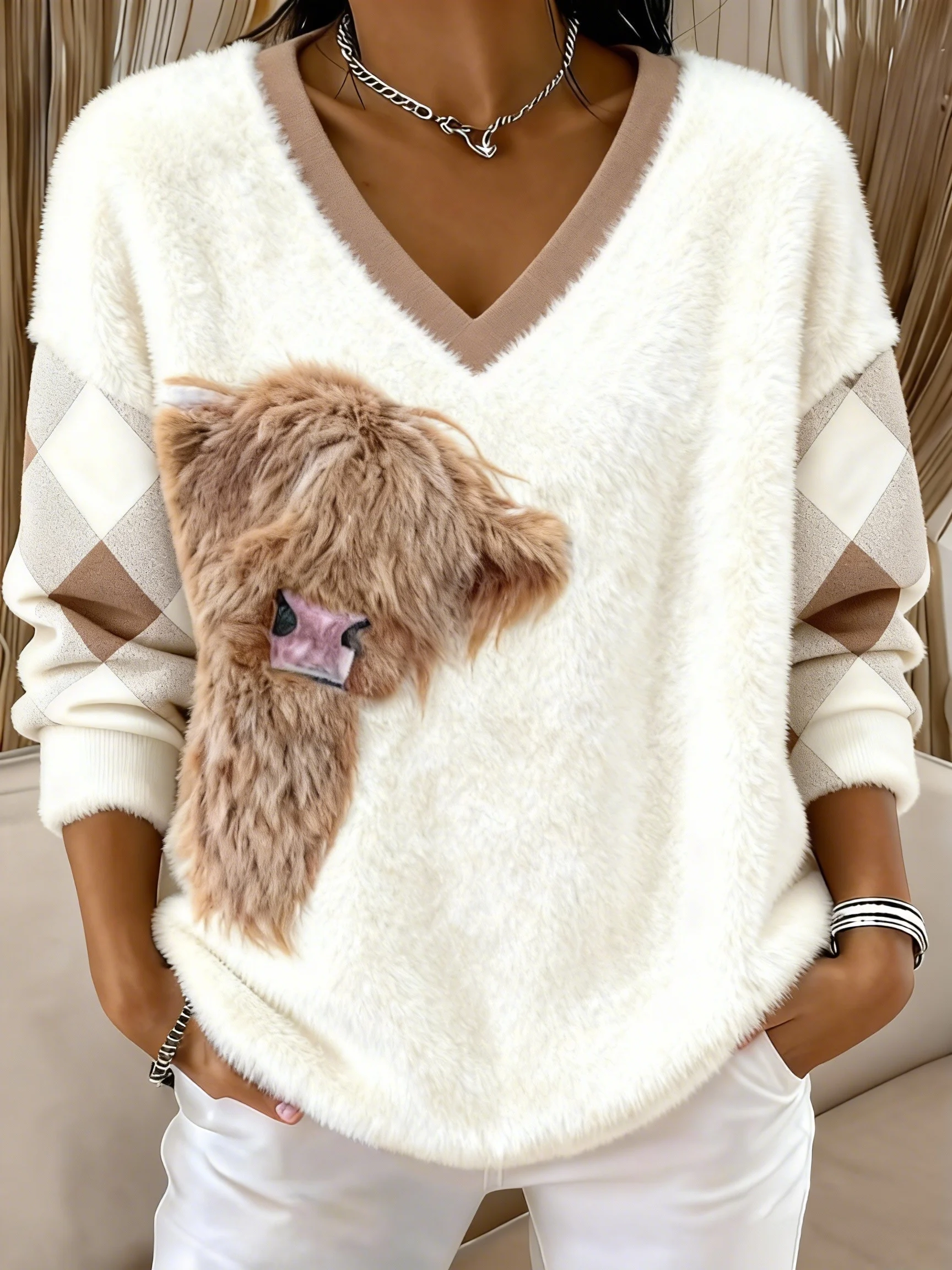 ❤️Buy 3 Get 12% OFF❤️Women's Animal Highland Cow Art Print Top