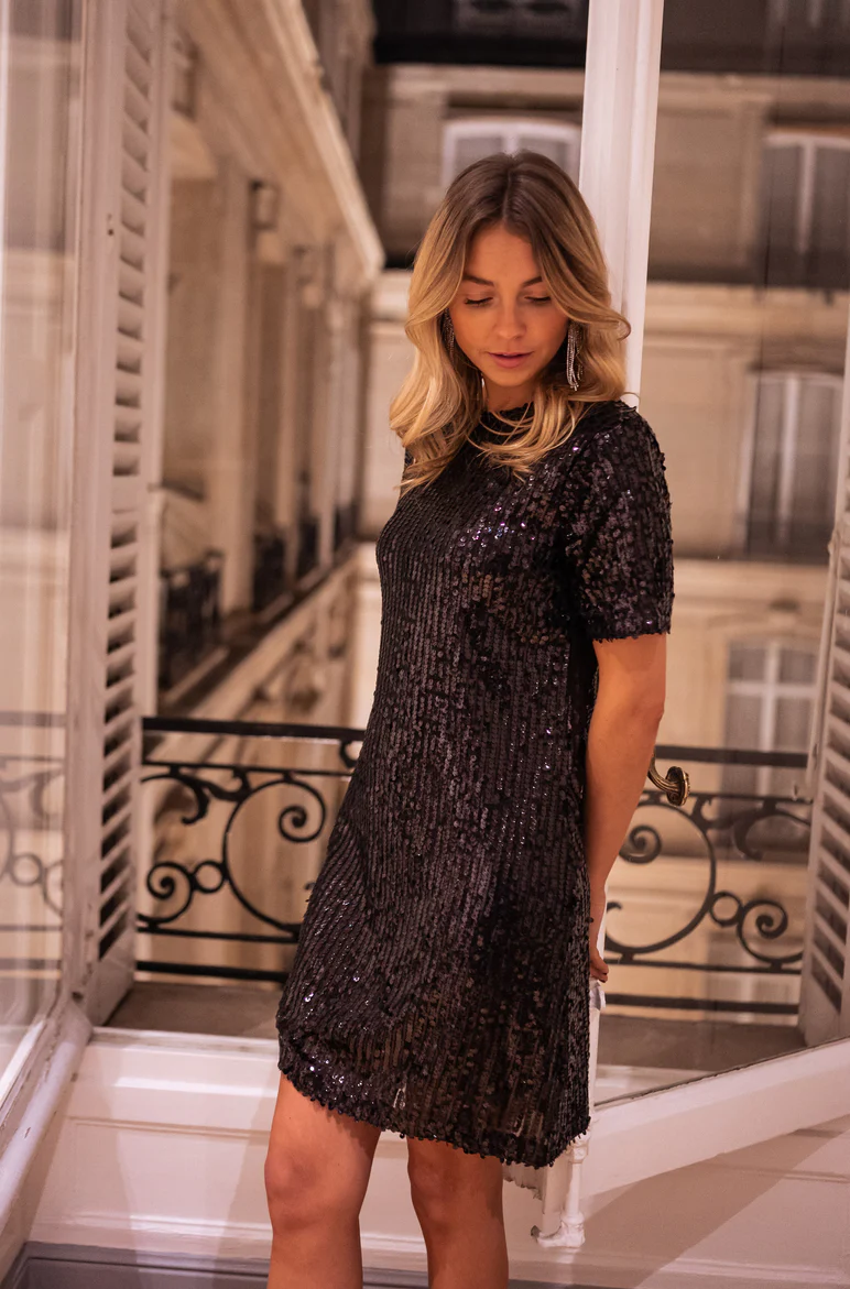 Black Sequin Dress – Glam & Shimmer
