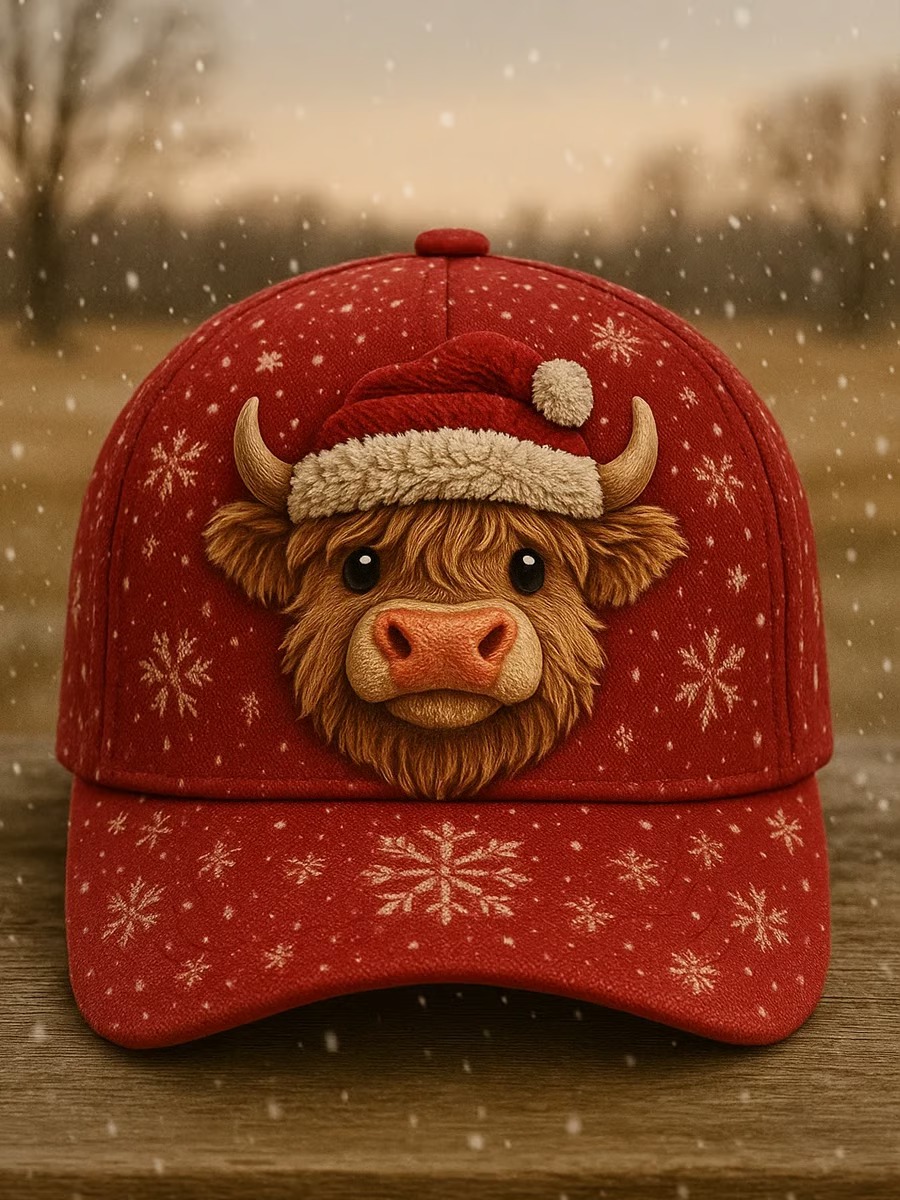 ❤️Limited-time offer❤️Unisex Highland Bull Print Baseball Cap