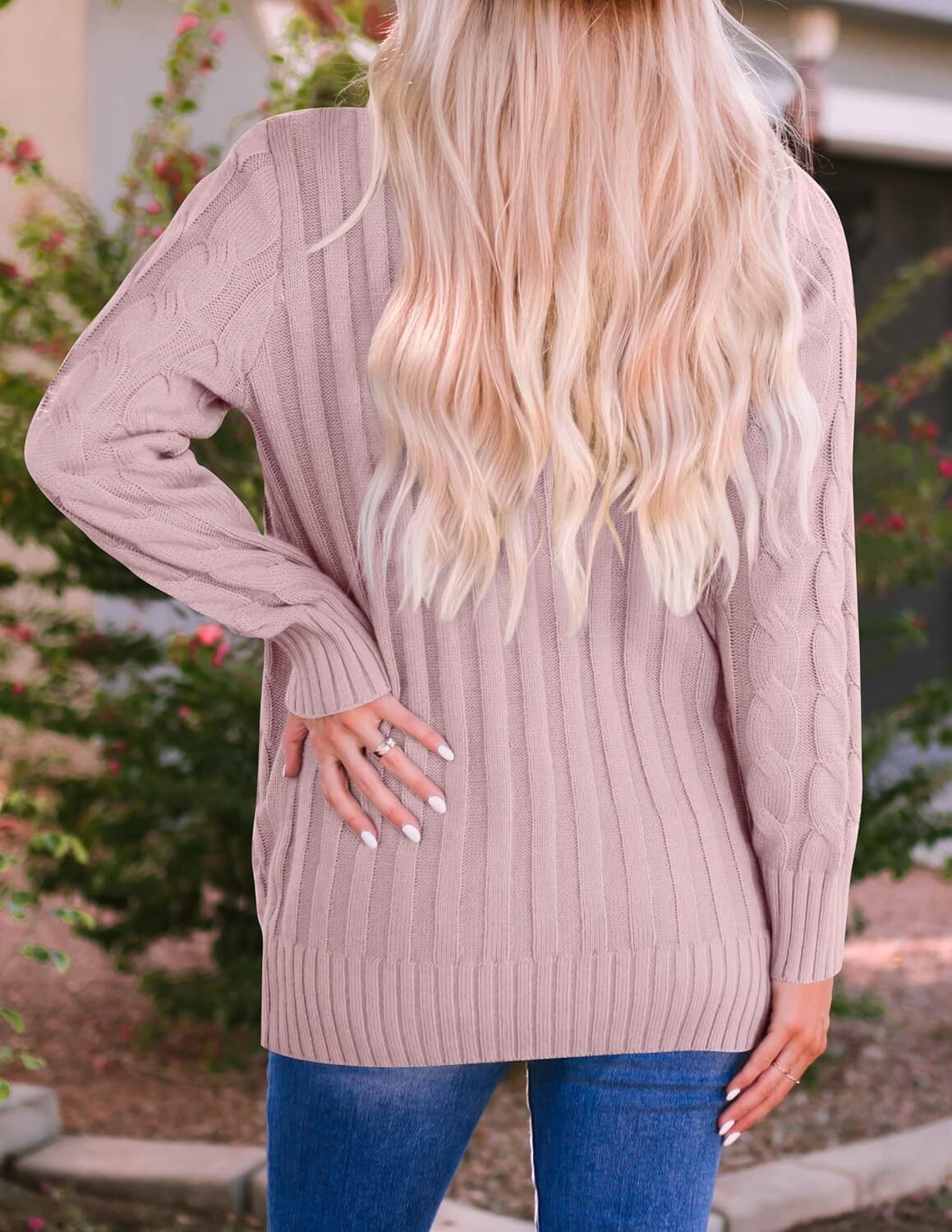 Women's Cardigan Sweaters 2025 Fall Button Down Open Front Cable Knit Casual Trendy Winter Clothing Outerwear