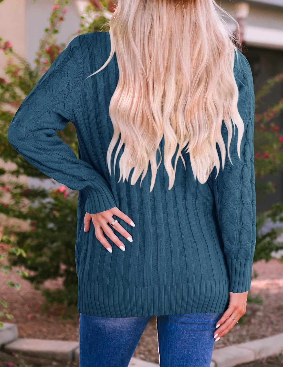 Women's Cardigan Sweaters 2025 Fall Button Down Open Front Cable Knit Casual Trendy Winter Clothing Outerwear