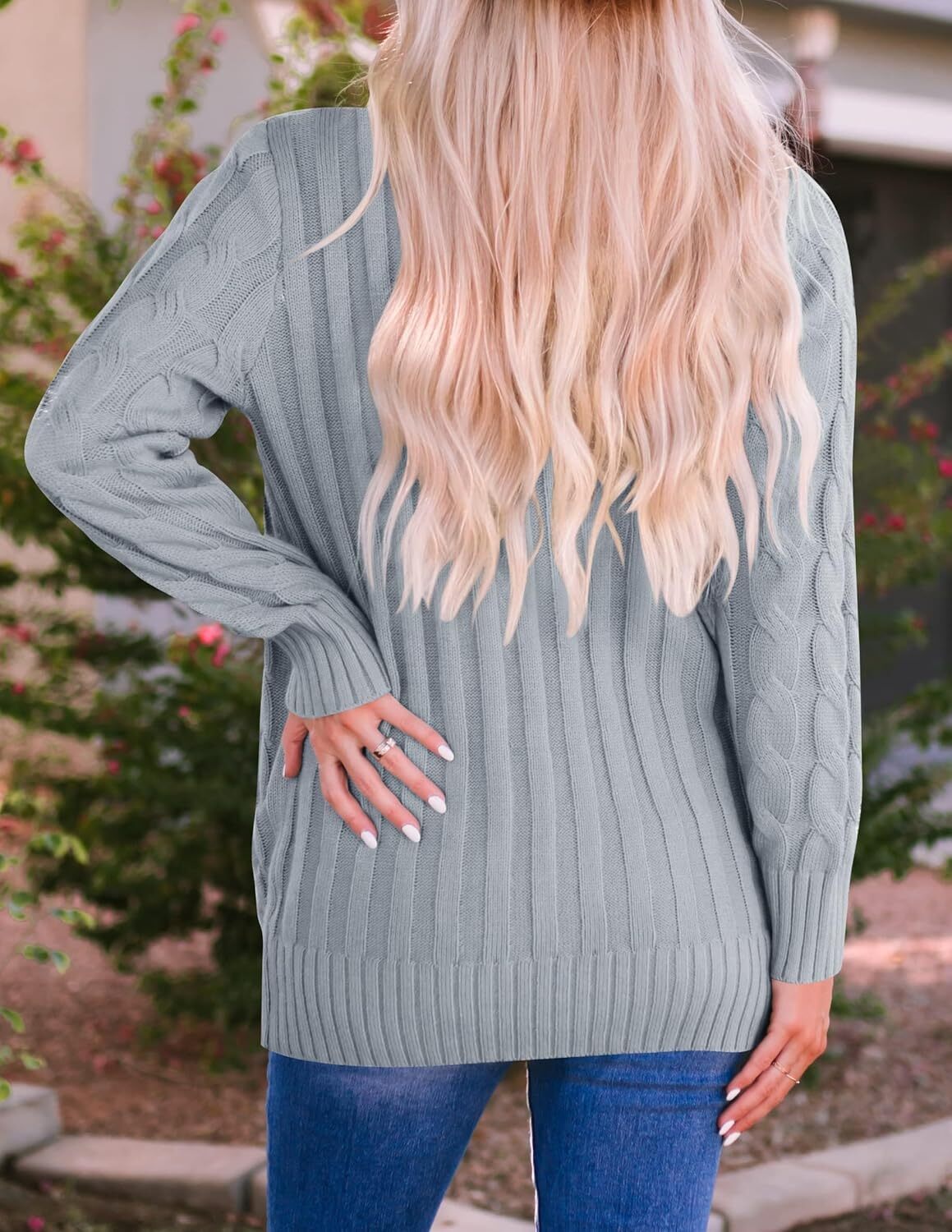 Women's Cardigan Sweaters 2025 Fall Button Down Open Front Cable Knit Casual Trendy Winter Clothing Outerwear