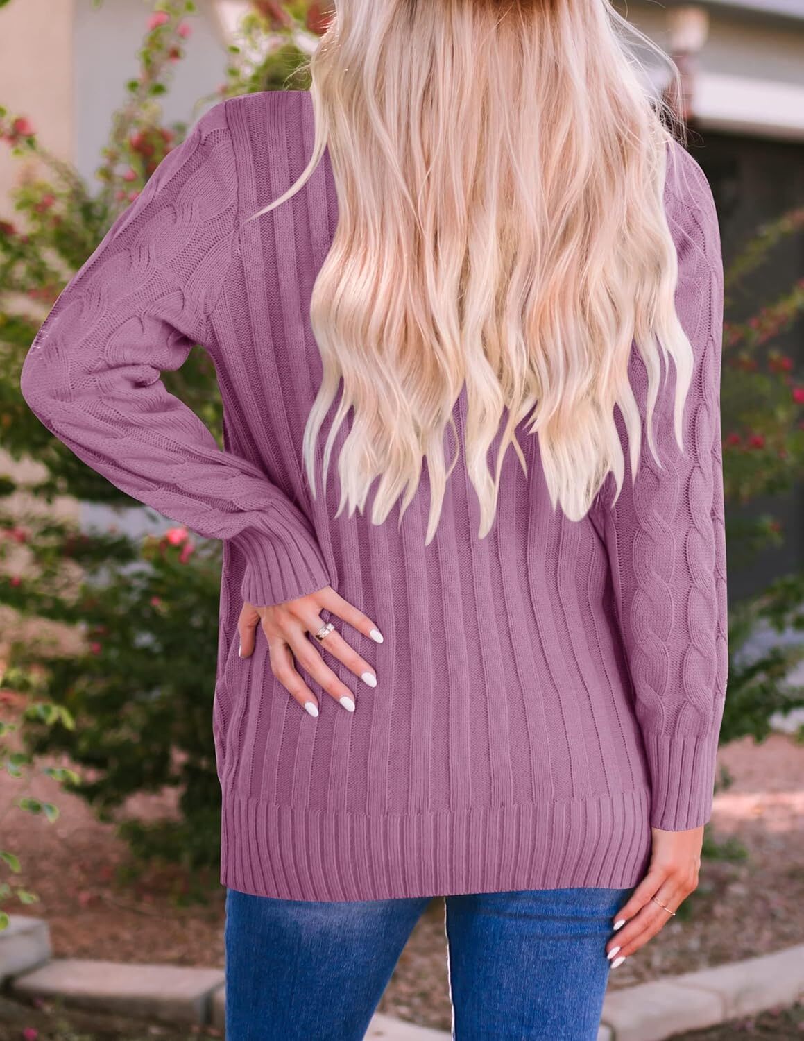 Women's Cardigan Sweaters 2025 Fall Button Down Open Front Cable Knit Casual Trendy Winter Clothing Outerwear