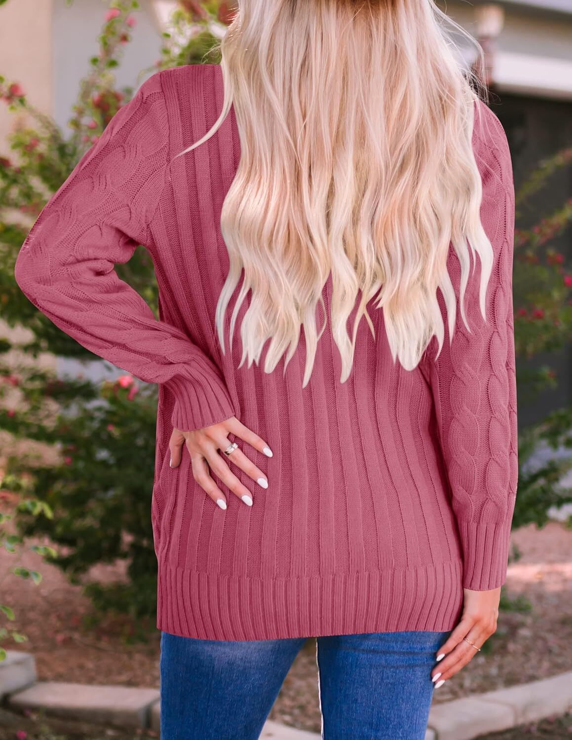 Women's Cardigan Sweaters 2025 Fall Button Down Open Front Cable Knit Casual Trendy Winter Clothing Outerwear