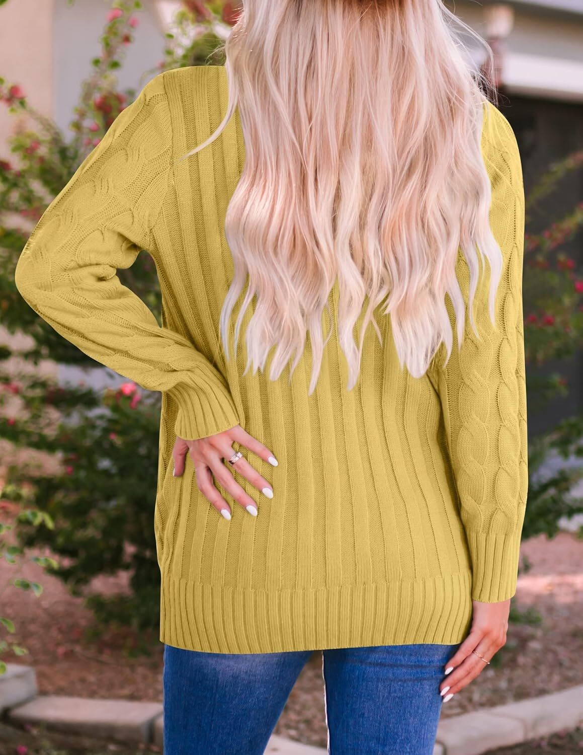 Women's Cardigan Sweaters 2025 Fall Button Down Open Front Cable Knit Casual Trendy Winter Clothing Outerwear