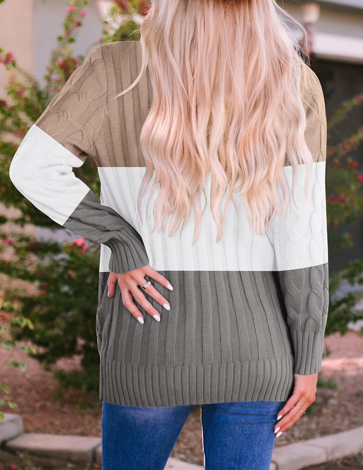 Women's Cardigan Sweaters 2025 Fall Button Down Open Front Cable Knit Casual Trendy Winter Clothing Outerwear