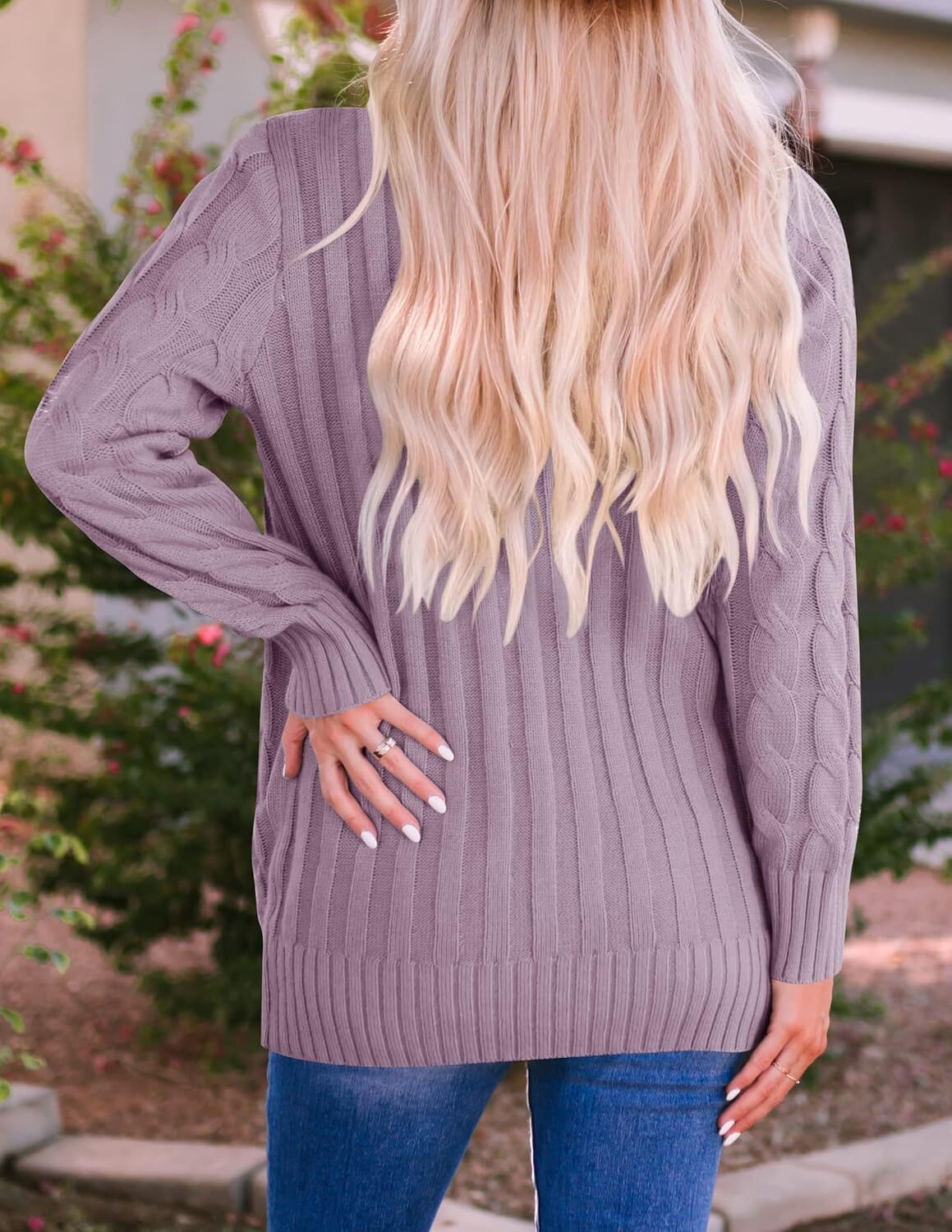 Women's Cardigan Sweaters 2025 Fall Button Down Open Front Cable Knit Casual Trendy Winter Clothing Outerwear