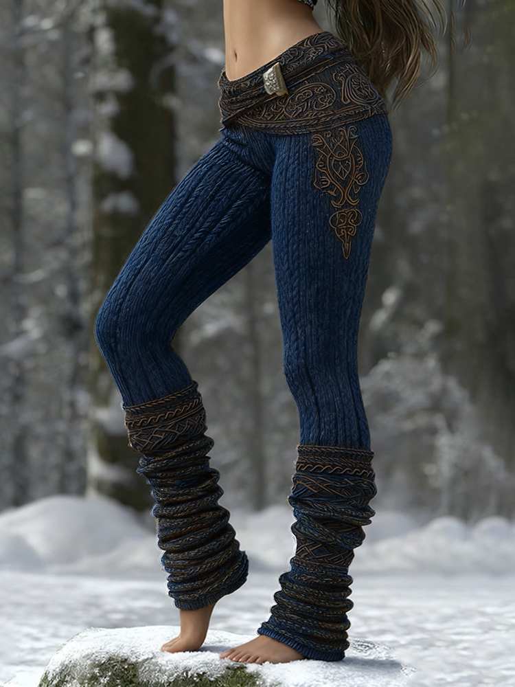 Women's Viking Celtic Pattern Art Cozy Leggings