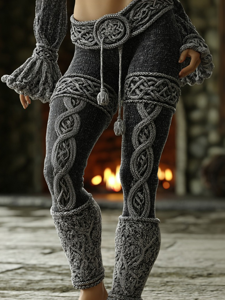 Women's Vintage Viking Celtic Knot Art Casual Leggings