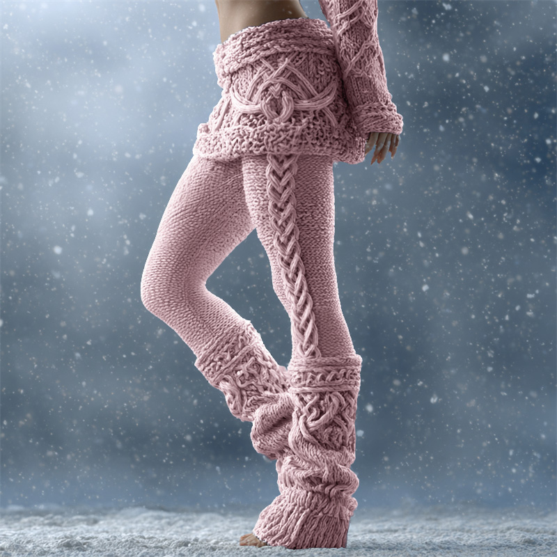 Basic Viking Celtic Knot Cozy Knit Leggings