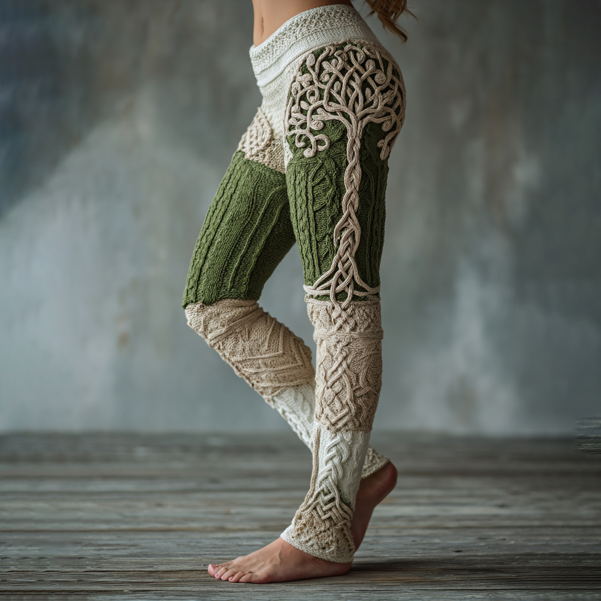 Women's Viking Tree Of Life Pattern Cozy Casual Leggings