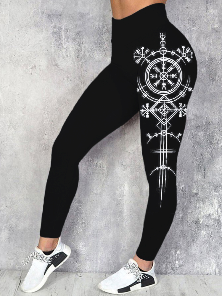 Ancient Viking Art Print Casual Leggings