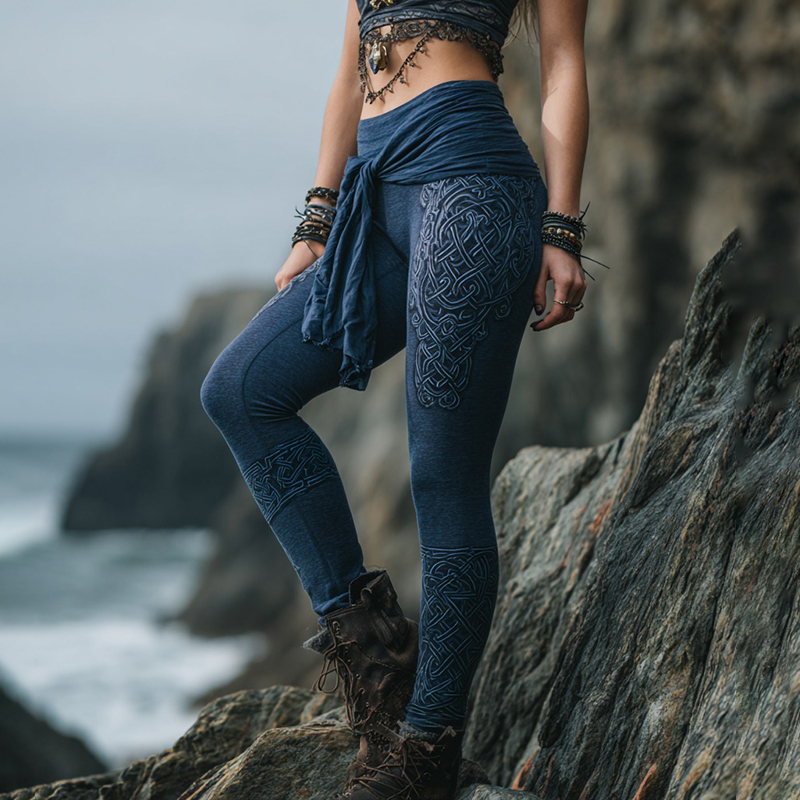 Women's Retro Celtic Pattern Casual Leggings