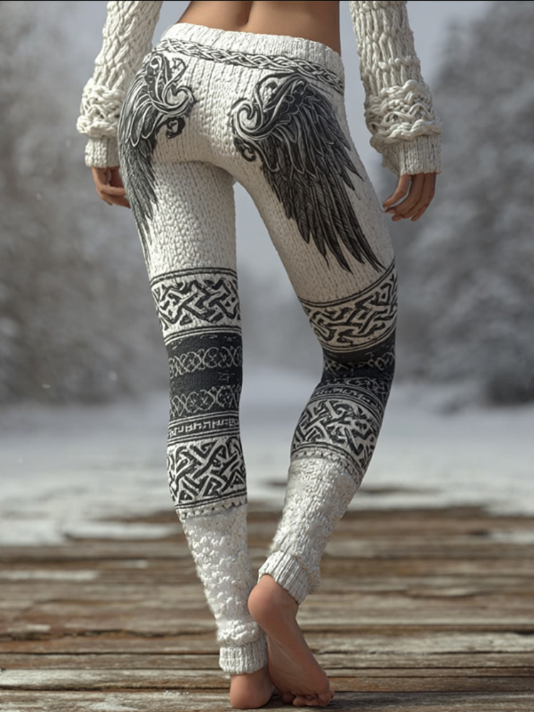 Women's Viking Style Viking Wings Celtic Knot Leggings