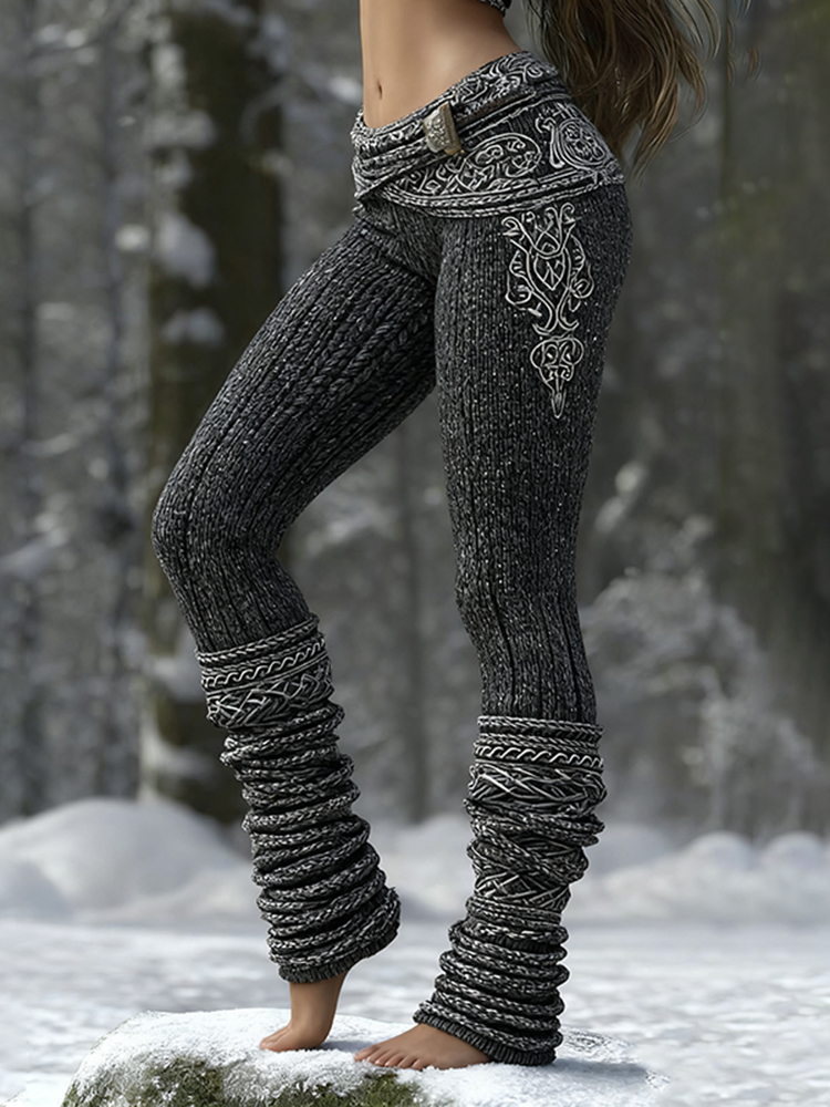 Women's Viking Celtic Pattern Art Cozy Leggings