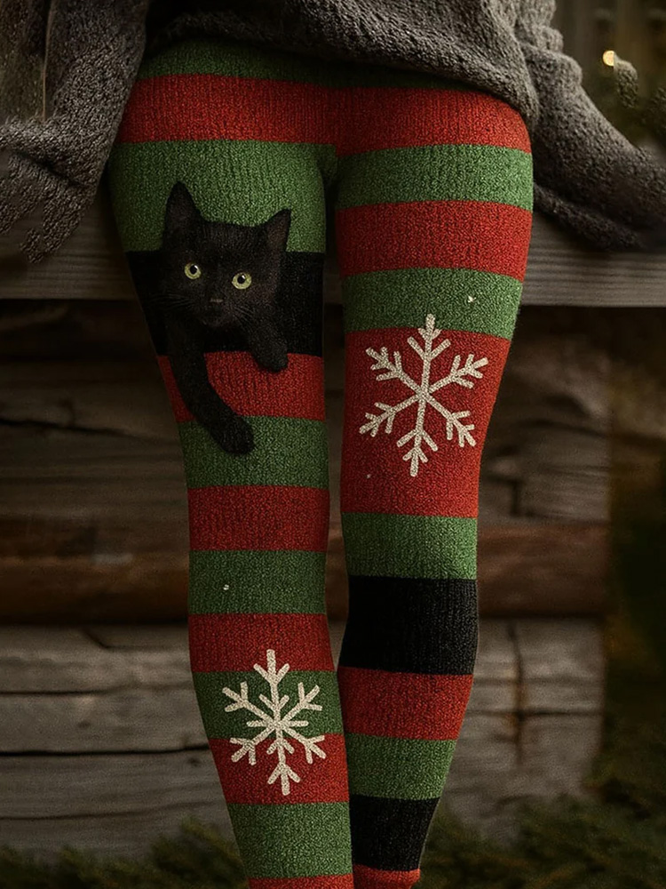Women's Christmas Print Casual Leggings