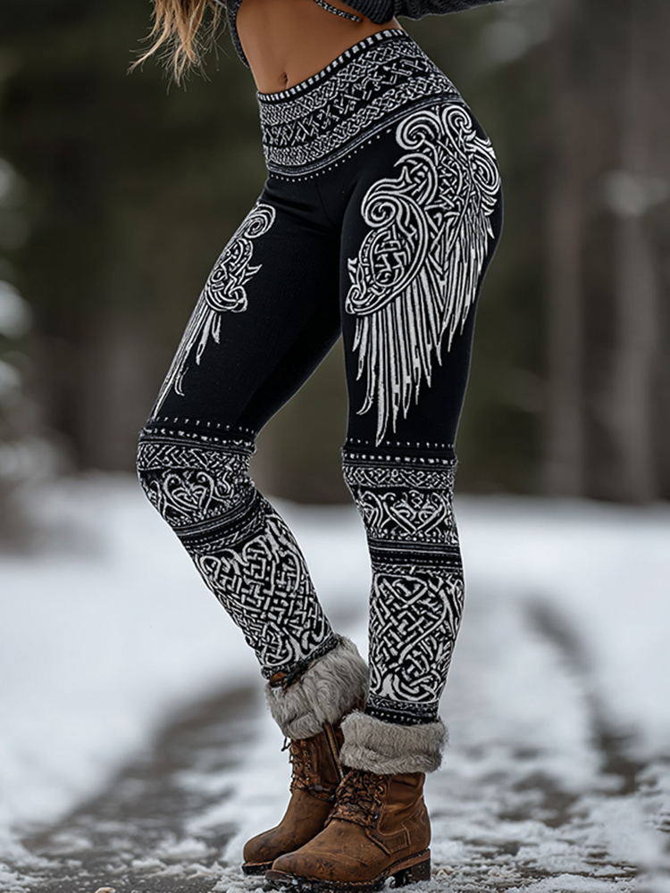 Women's Viking Celtic Knot Print Casual Leggings