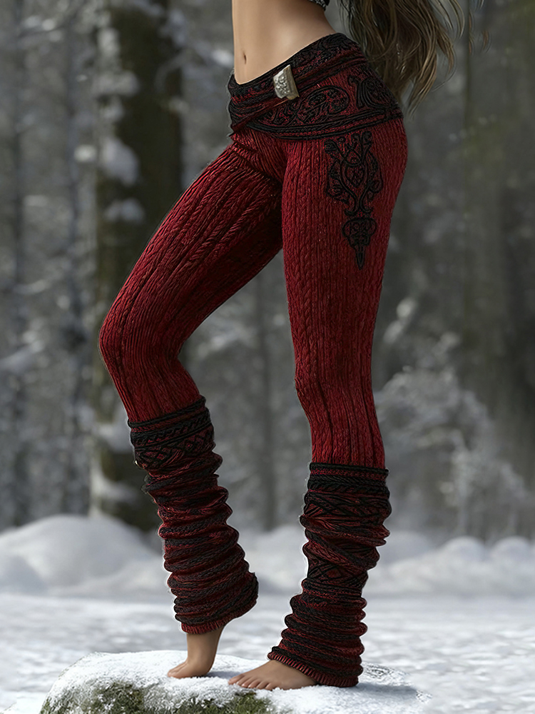 Women's Viking Celtic Pattern Art Cozy Leggings