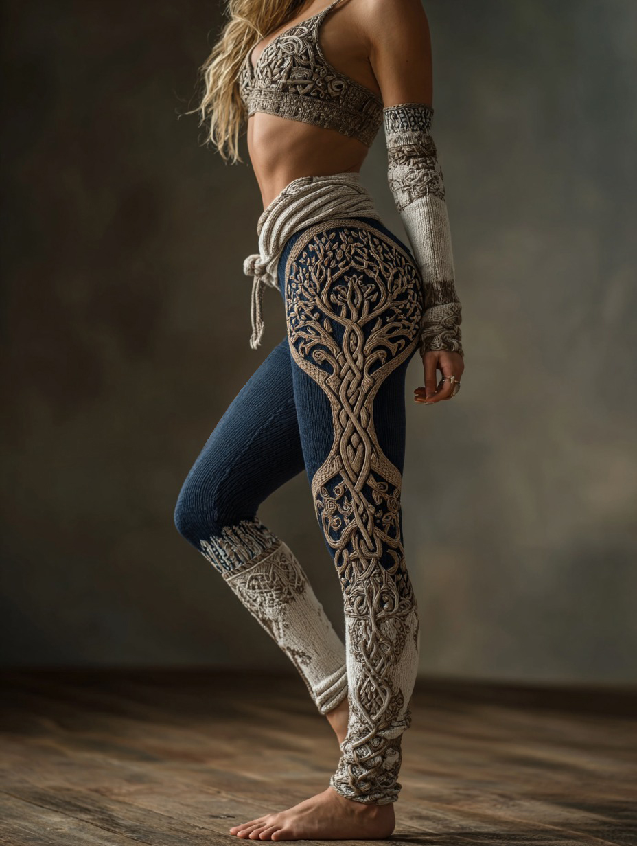 Women's Vintage Tree Of Life Cozy Knit Leggings