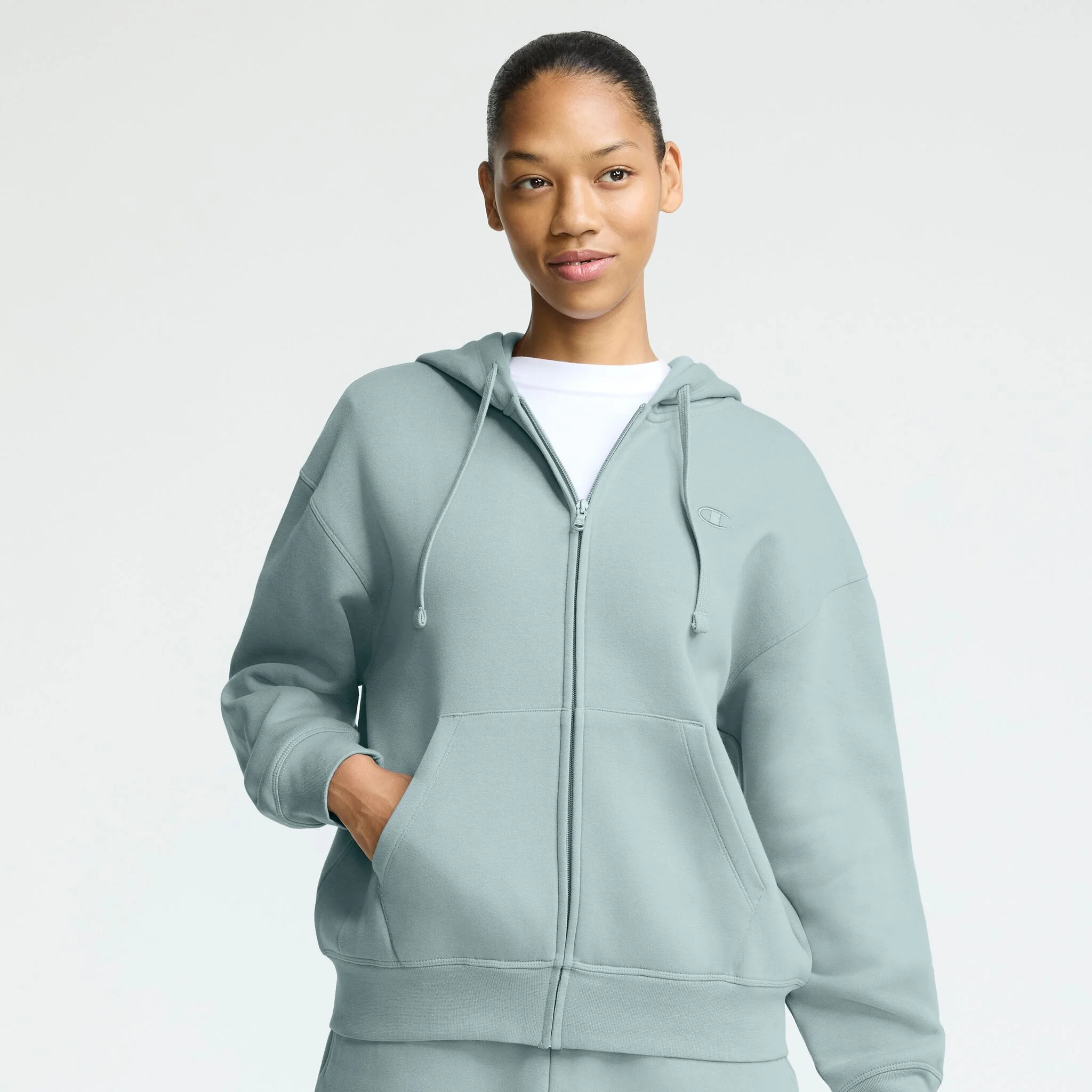 Powerblend Zip-Up Hoodie, C Logo