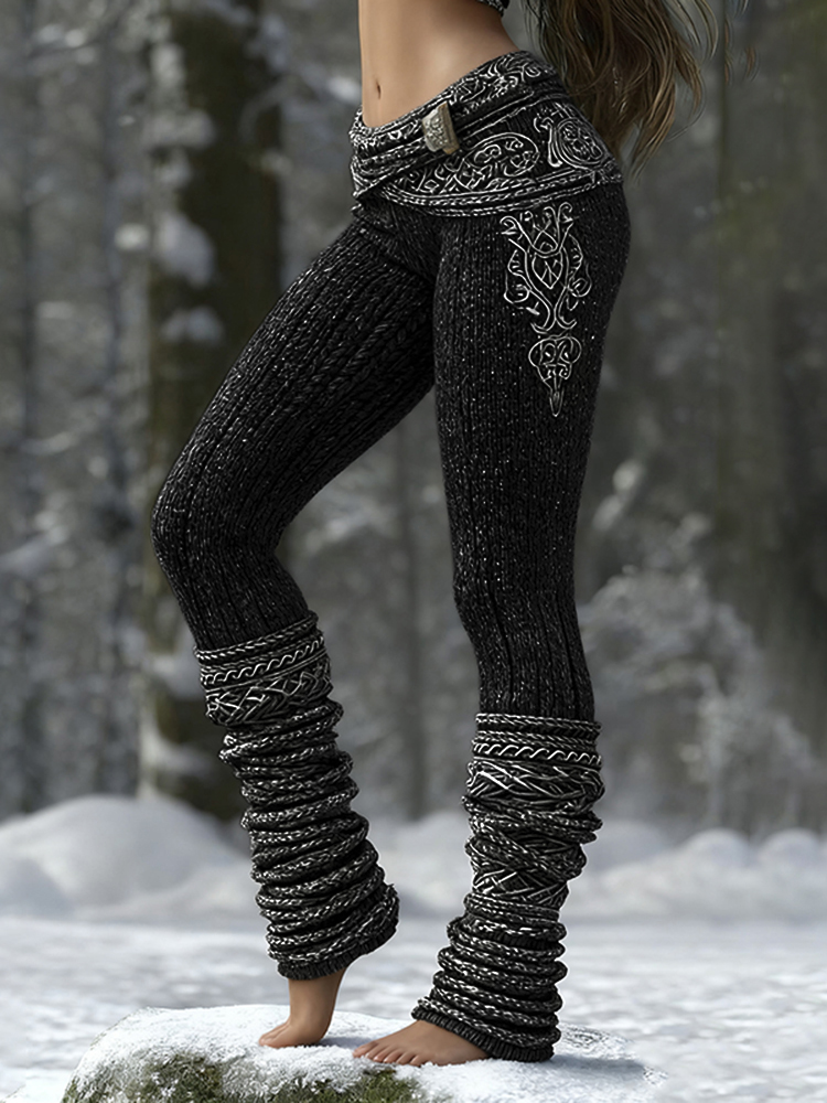 Women's Viking Celtic Pattern Art Cozy Leggings