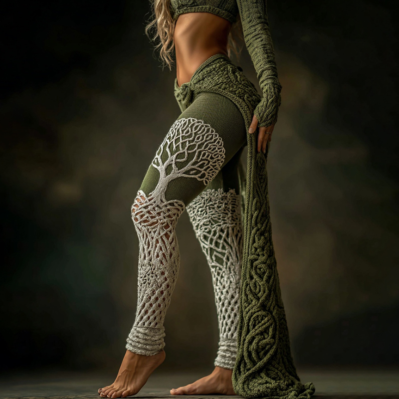 Women's Vintage Tree Of Life Cozy Knit Leggings