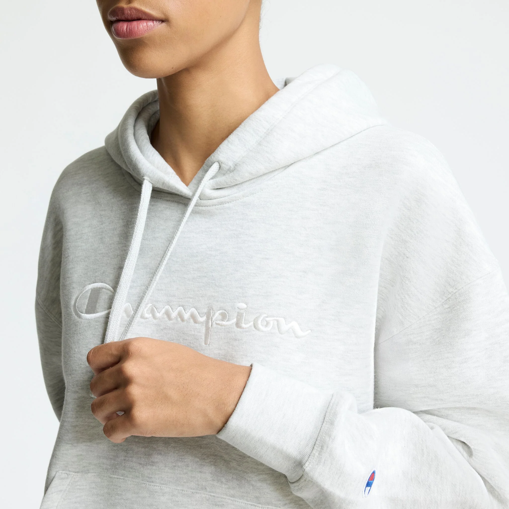 Powerblend Hoodie, Relaxed, Full Embroidered Script Logo