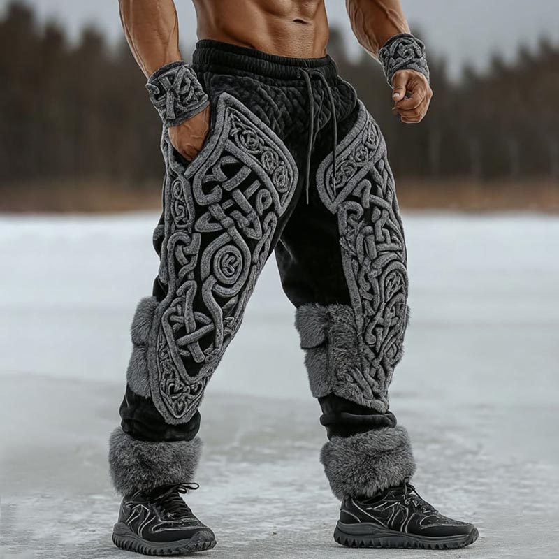 Men's Viking Celtic Knot Art Cozy Knit Sweatpants