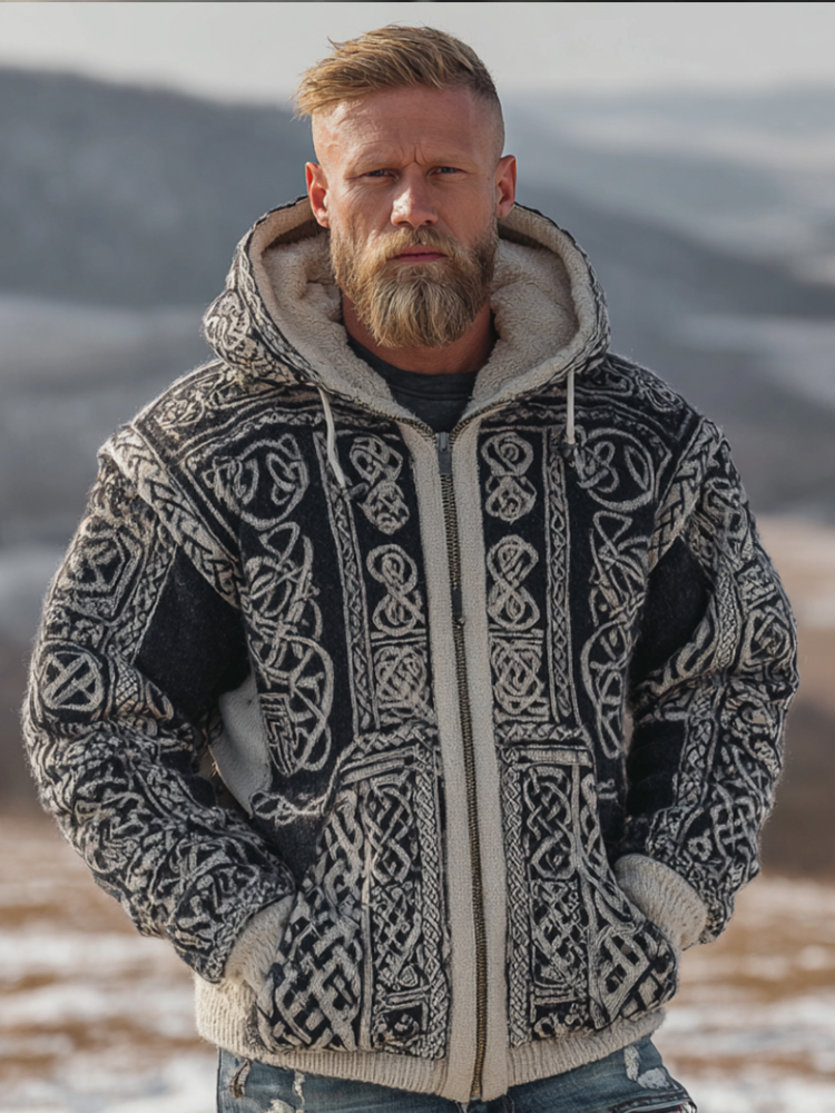 Viking Style Celtic Knot Dirty Color Hoodie Pullover Sweatshirt