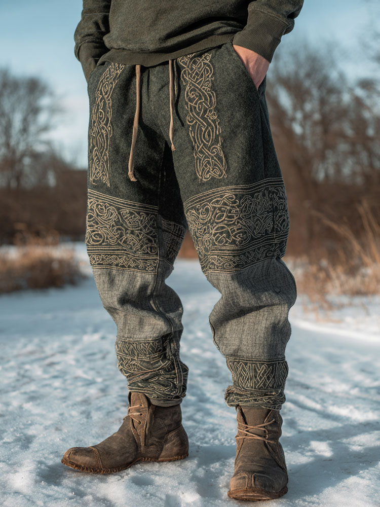 Men's Retro Viking Celtic Knot Art Casual Pants