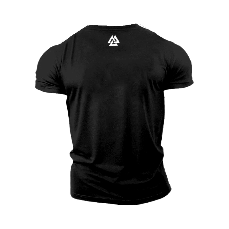 See You In Valhalla Runes Skull Graphics Cotton T-shirt