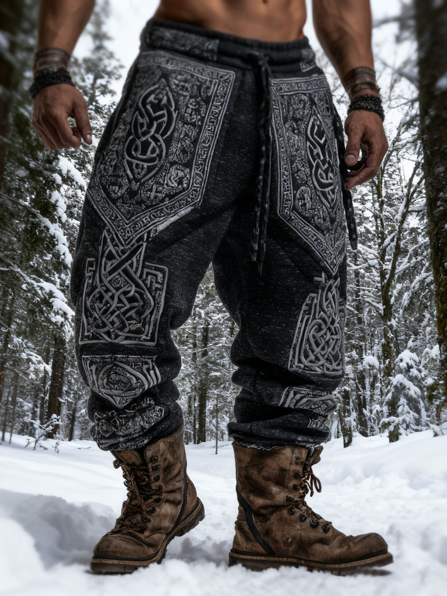 Viking Styletribal Celtic Art  Men's Cozy Sweatpants