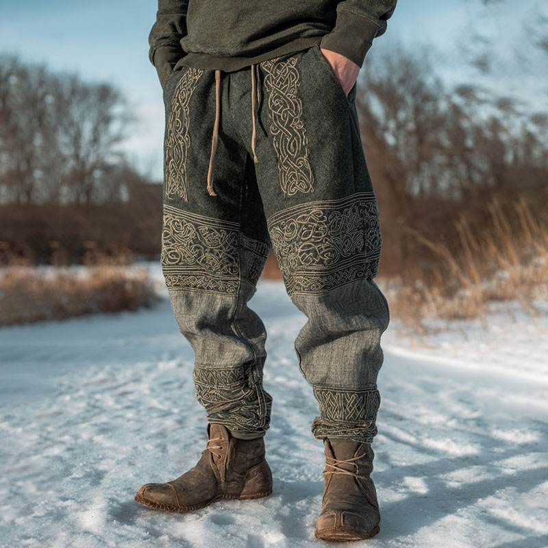 Men's Retro Viking Celtic Knot Art Casual Pants