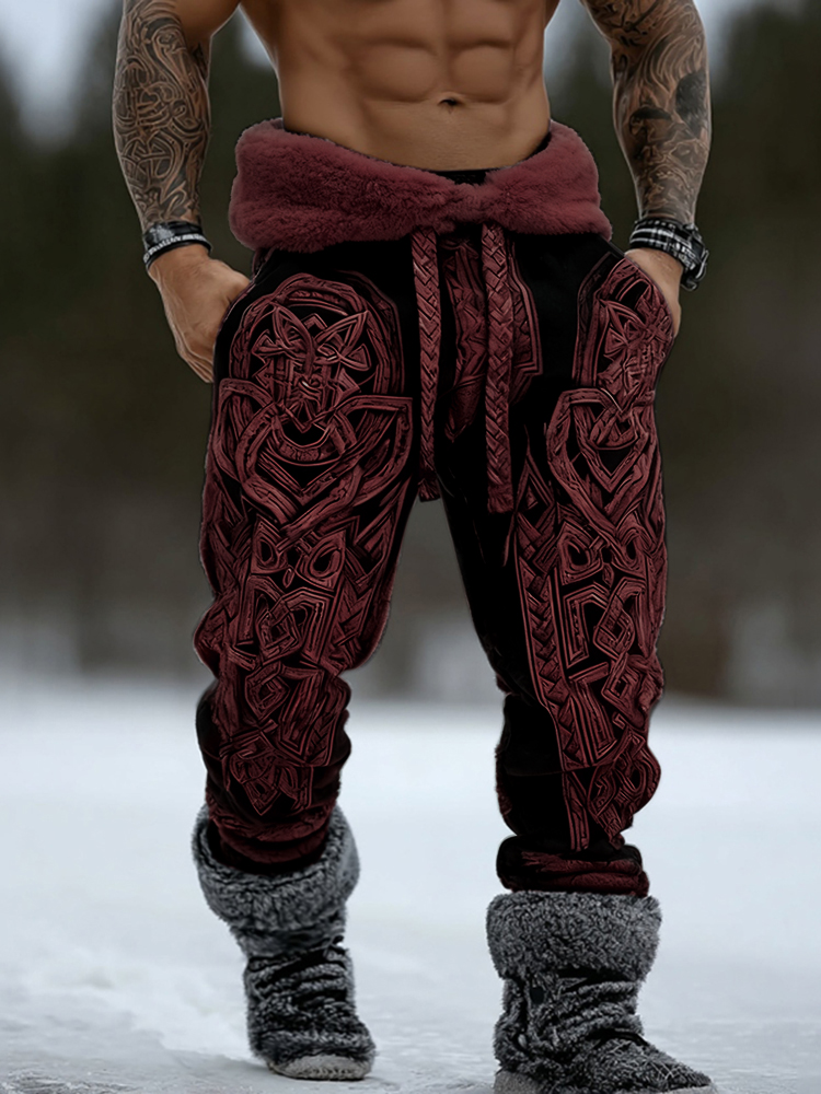 Men's Viking Celtic Knot Pattern Art Cozy Sweatpants