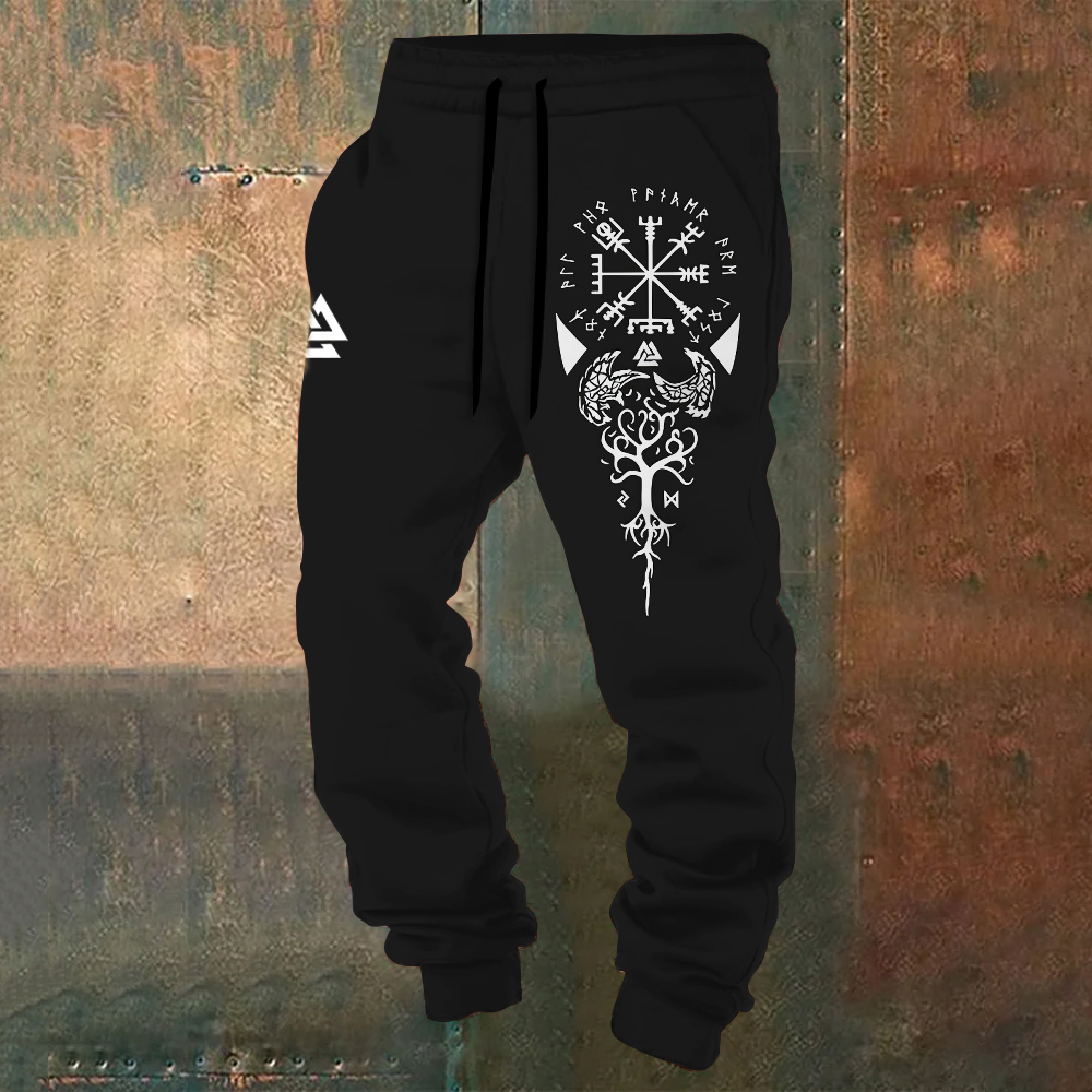 Men's Viking Graphic Art Sweatpants