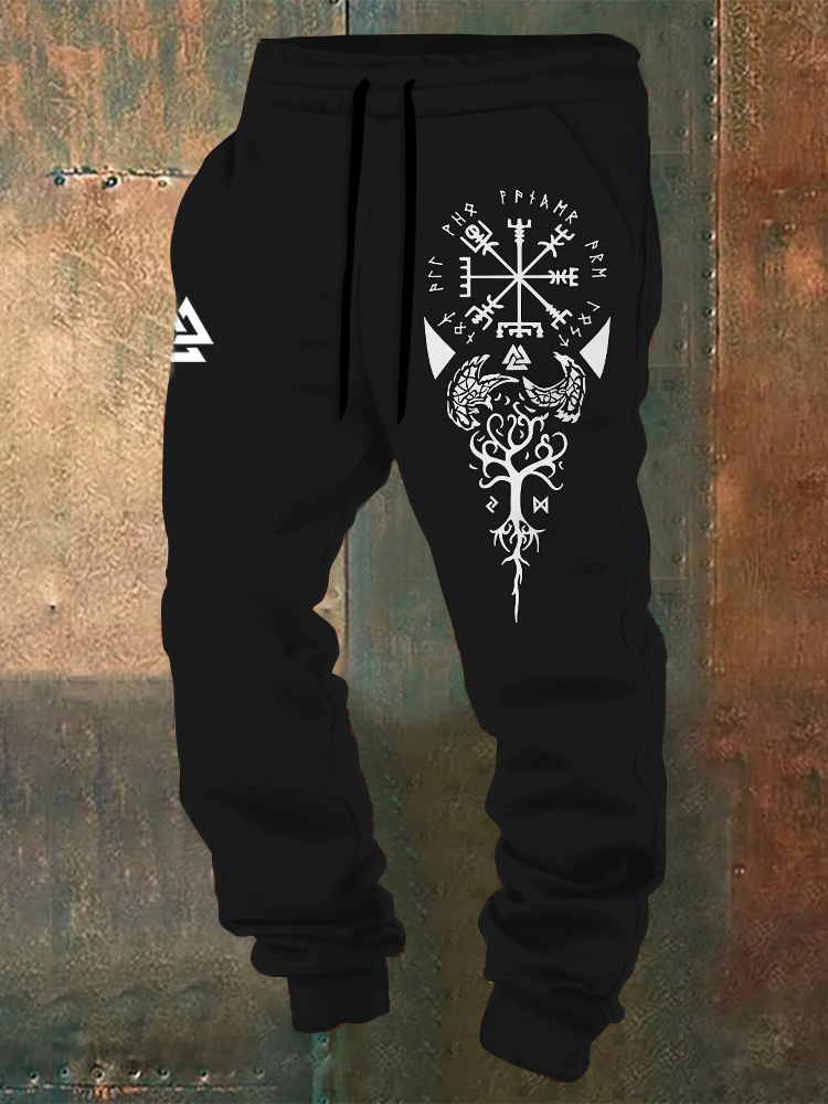 Men's Viking Graphic Art Sweatpants