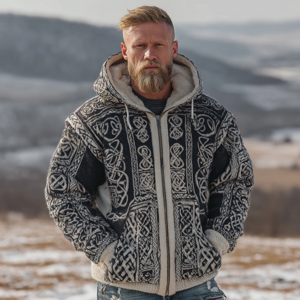 Viking Style Celtic Knot Dirty Color Hoodie Pullover Sweatshirt