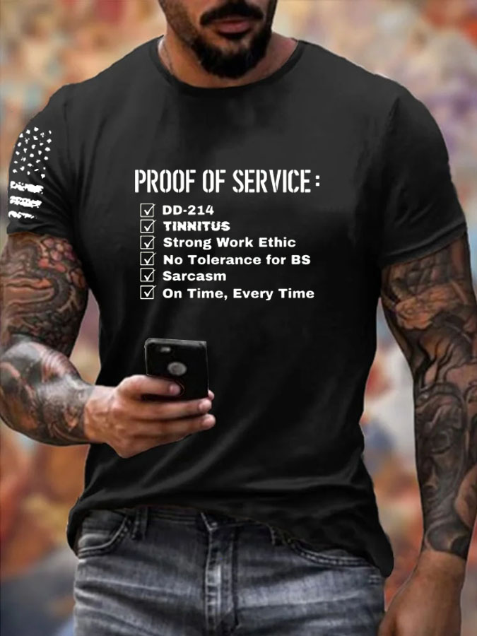 Proof Of Service Pattern100% Cotton T-Shirt