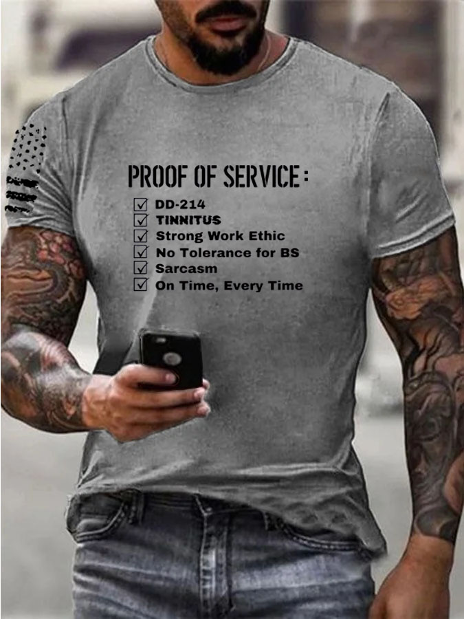 Proof Of Service Pattern100% Cotton T-Shirt