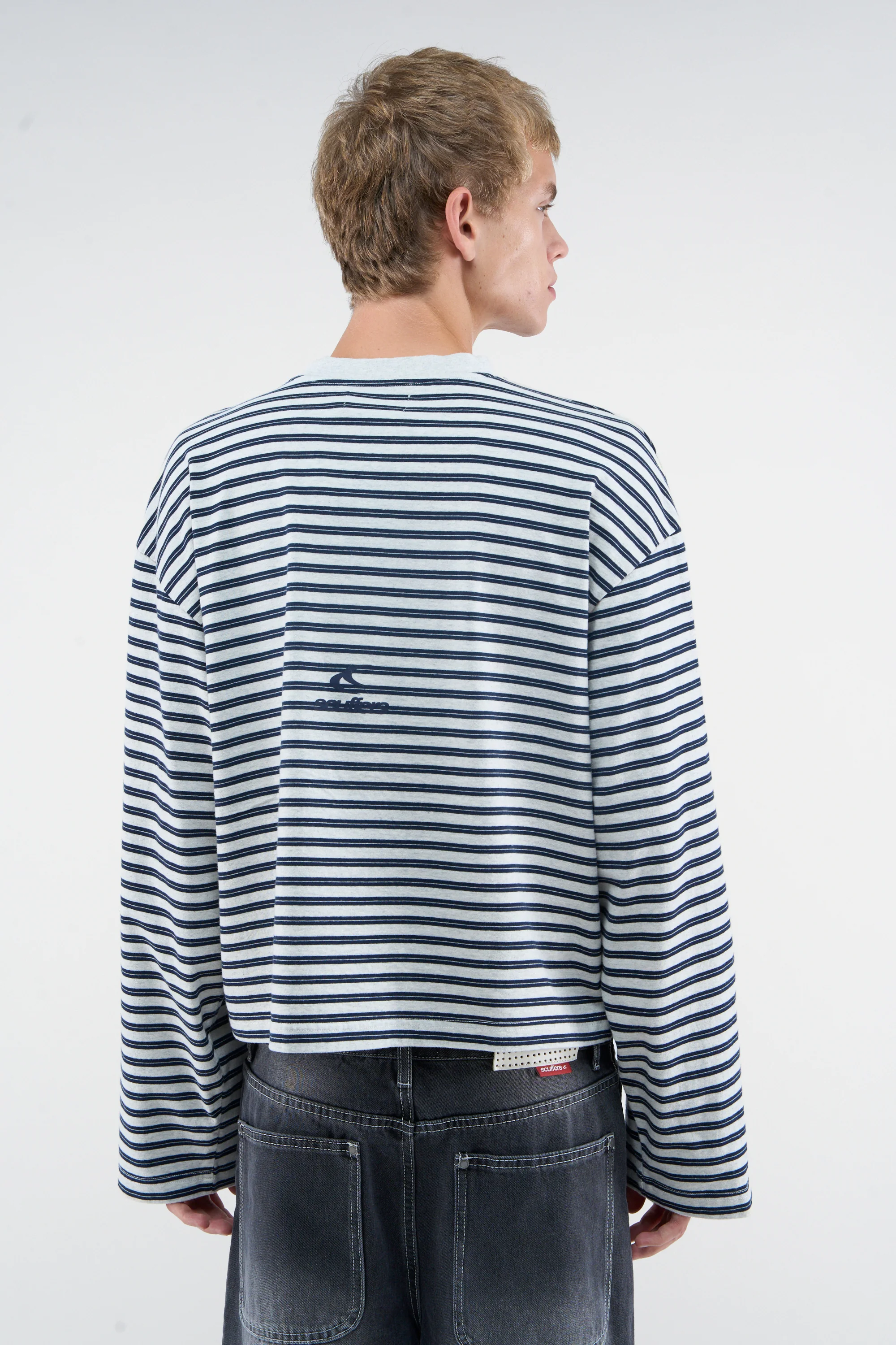Raw Striped Navy Longsleeve