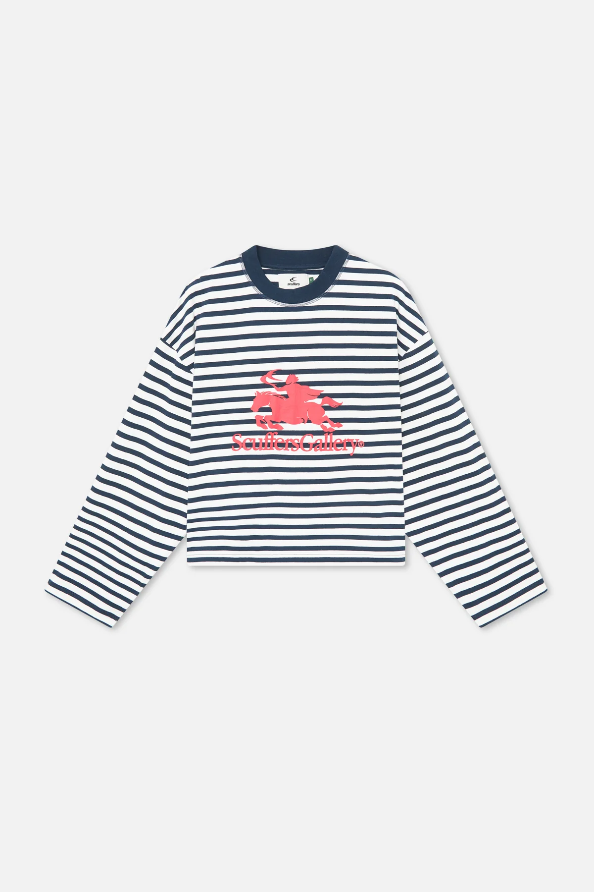 Emblem Striped Navy Longsleeve