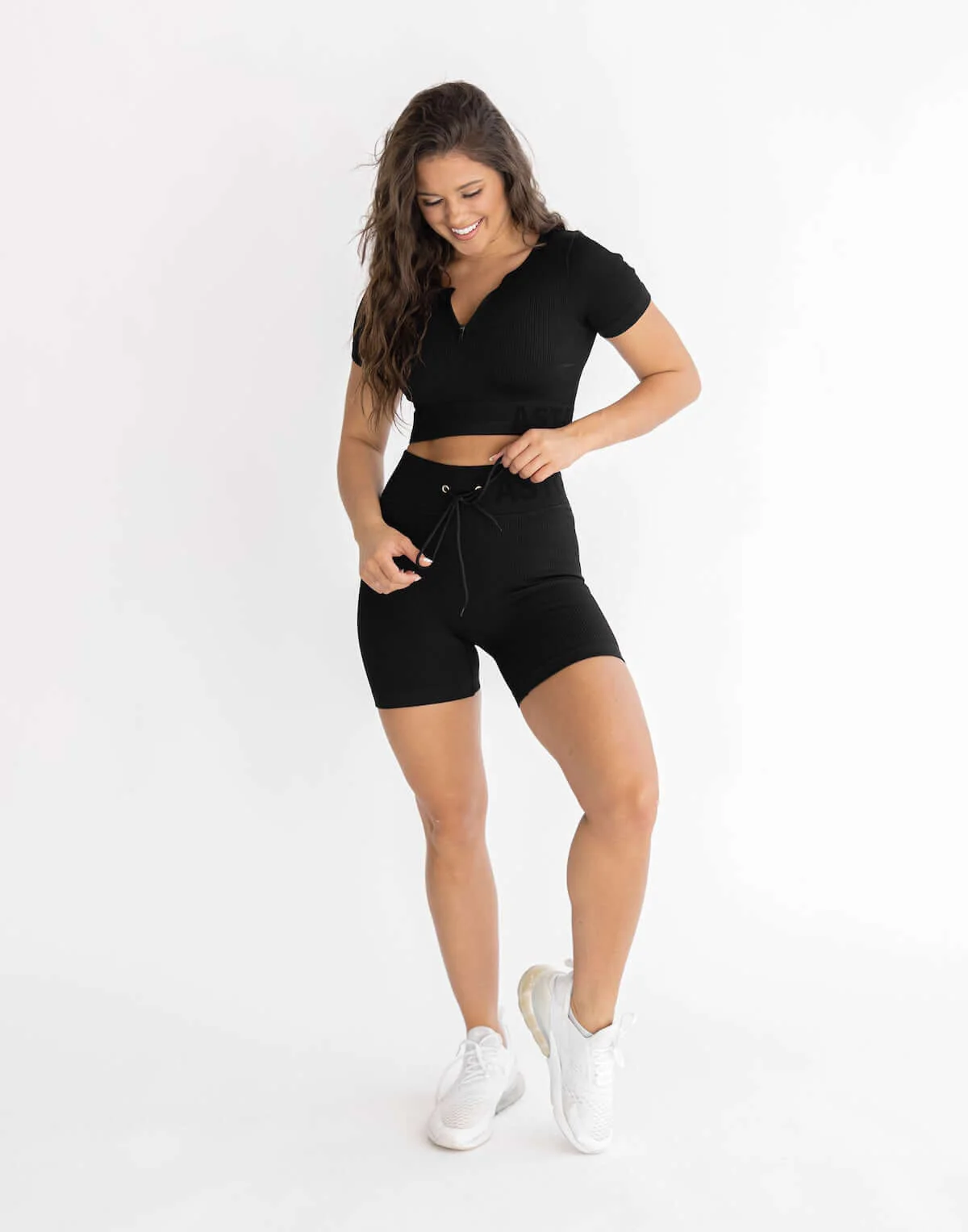 Astoria Seamless Ribbed Series Short - Black