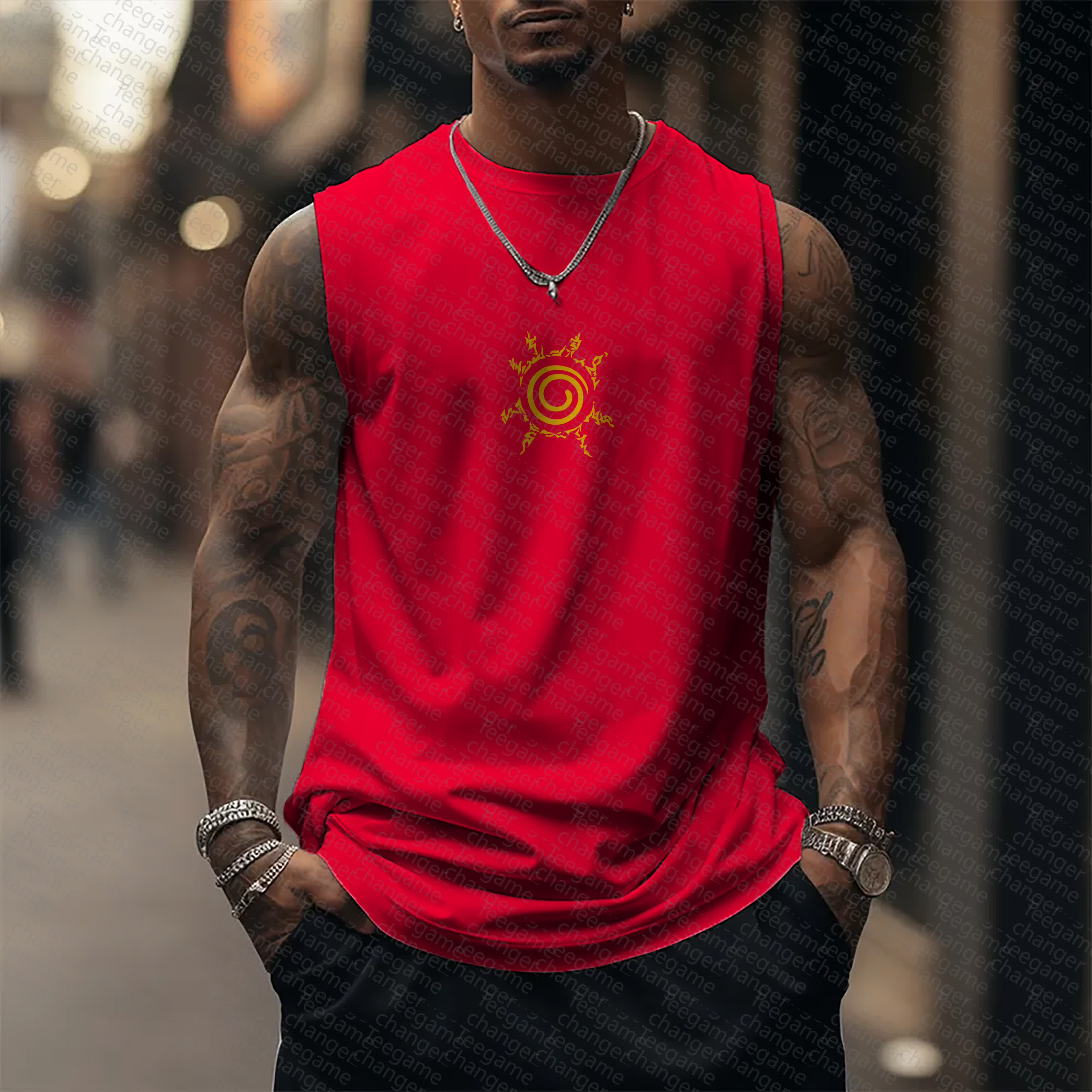 Unisex    Casual Anime  Tank Top