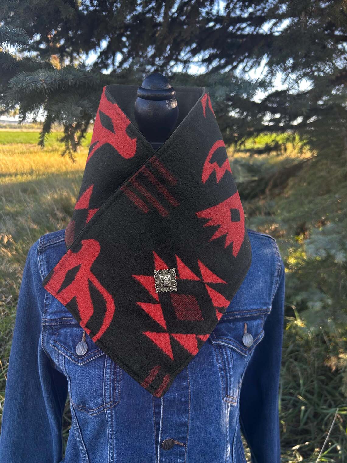 Western Cowboy Aztec Warm Neck Hood
